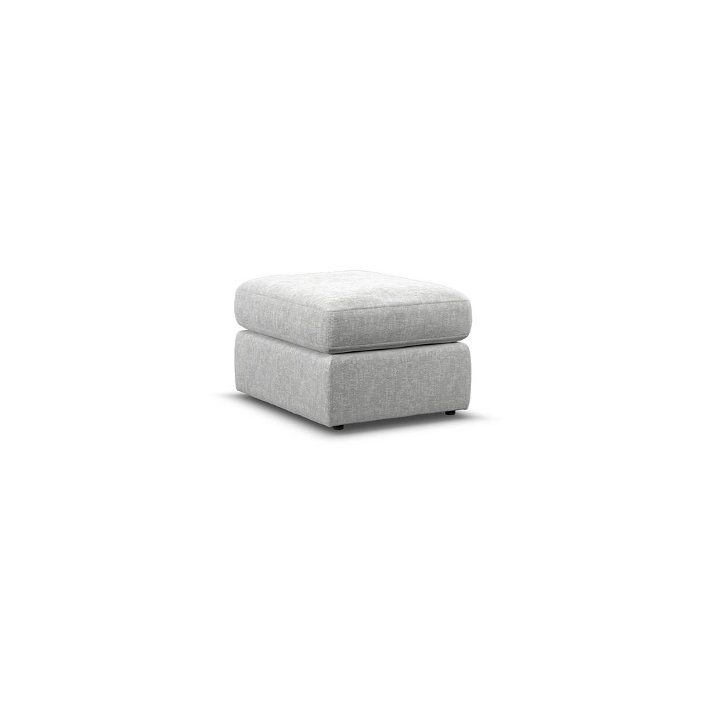 Morgan Small Fender Footstool in Cupid Silver fabric 3