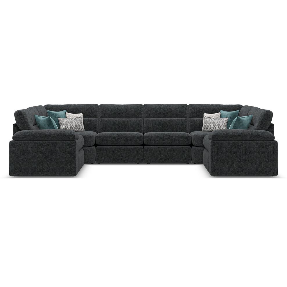 Morgan Small U-Shape Modular Corner Sofa in Cupid Charcoal fabric - Group 10 2