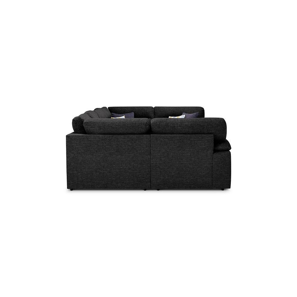 Morgan Small U-Shape Modular Corner Sofa in Santos Black with Green and Grey Scatters - Group 10 4