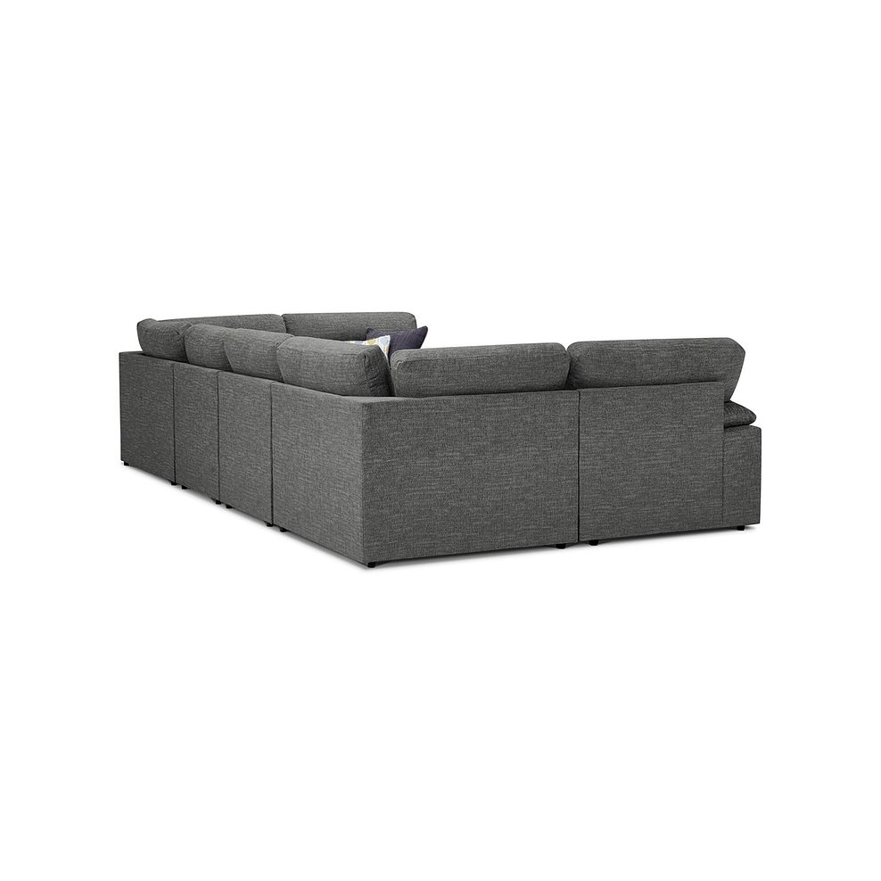 Morgan Small U-Shape Modular Corner Sofa in Santos Grey with Green and Grey Scatters - Group 10 3