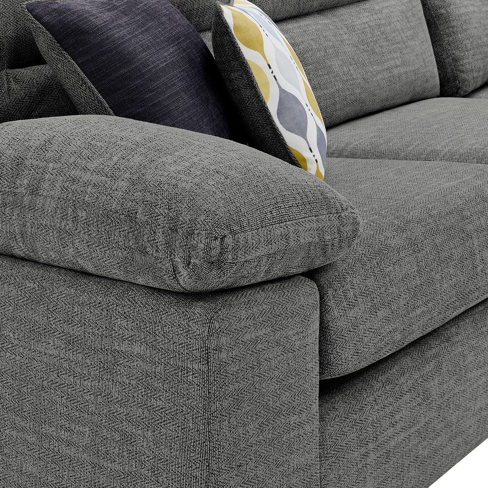 Morgan Small U-Shape Modular Corner Sofa in Santos Grey with Green and Grey Scatters - Group 10 5