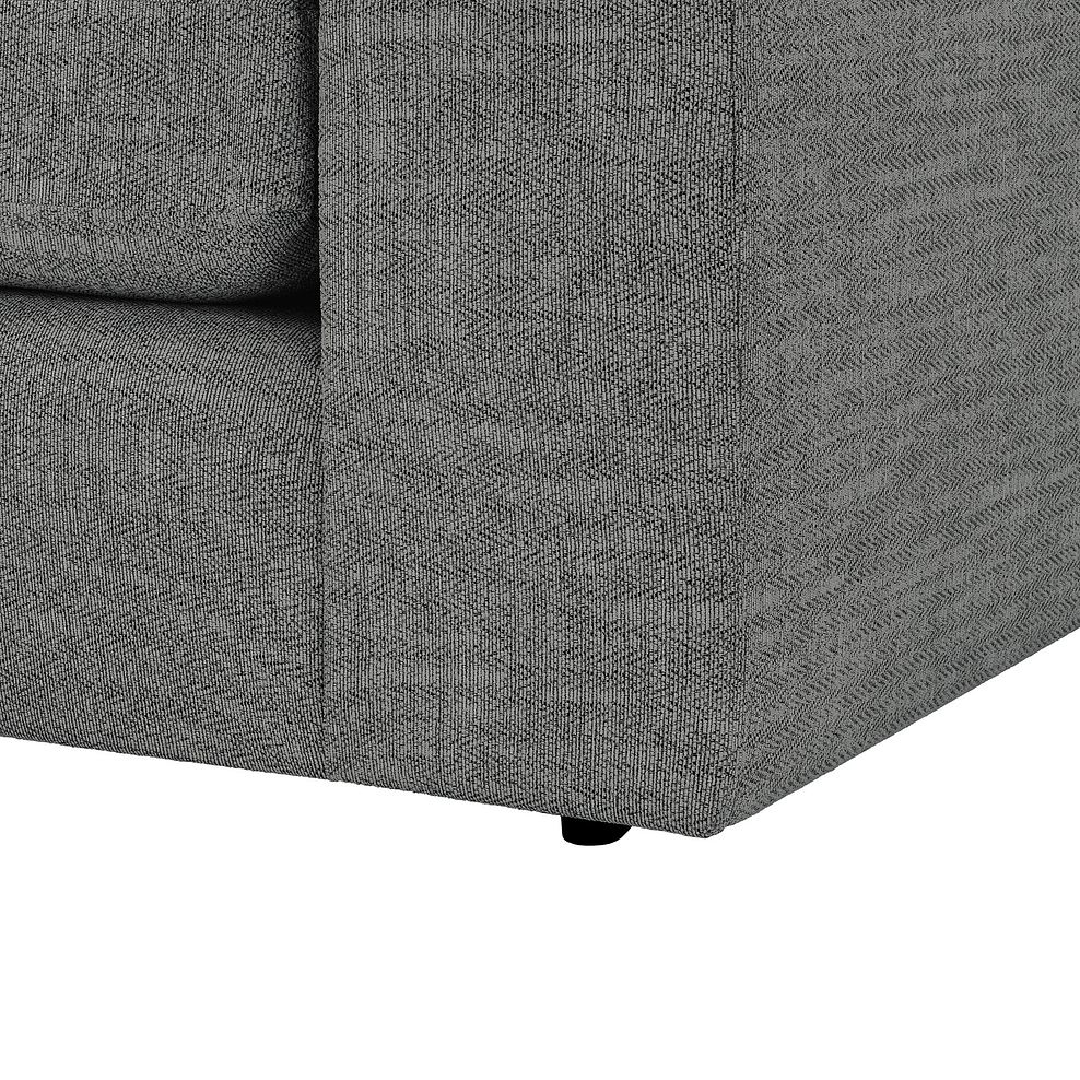 Morgan Small U-Shape Modular Corner Sofa in Santos Grey with Green and Grey Scatters - Group 10 6