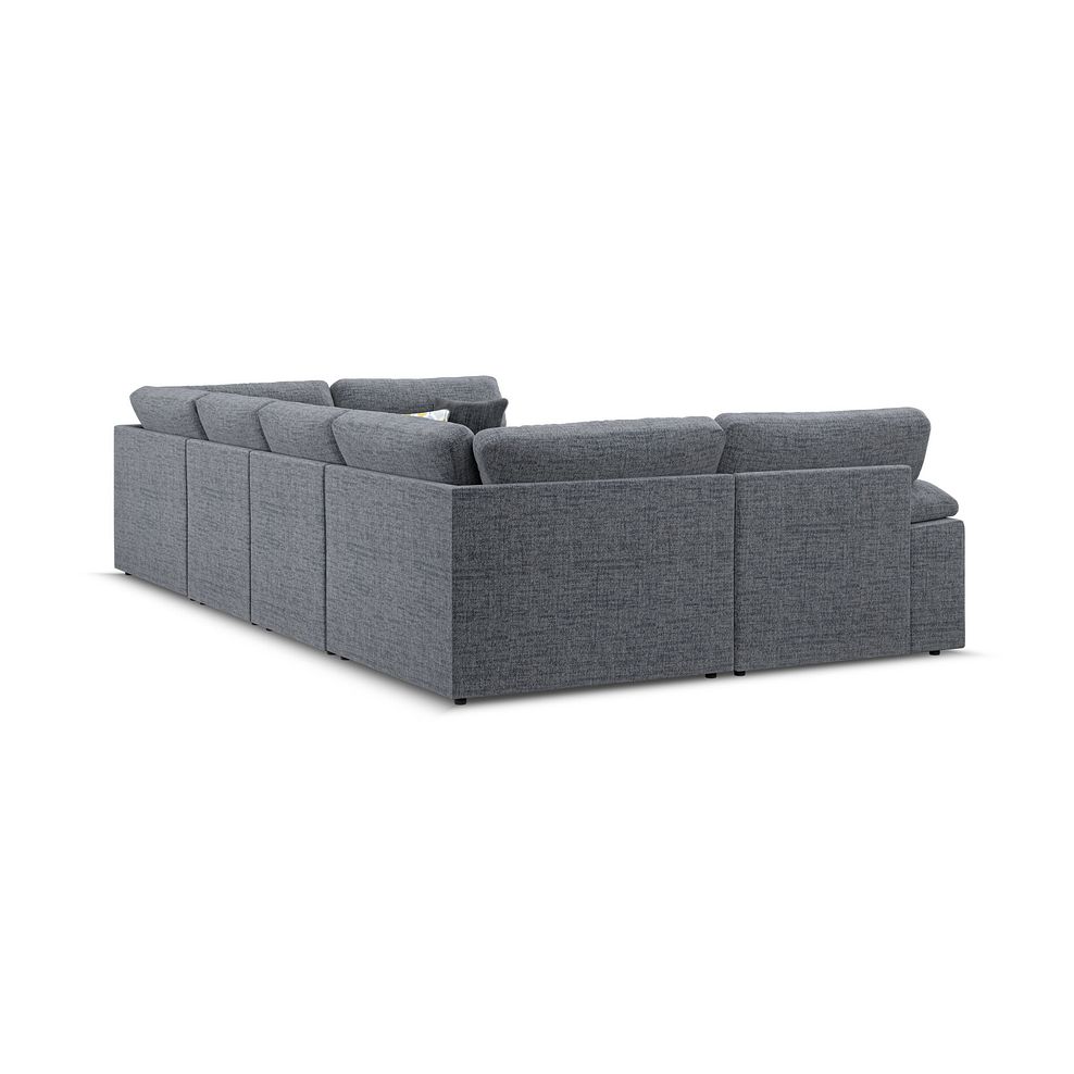 Morgan Small U-Shape Modular Corner Sofa in Santos Grey with Green and Grey Scatters - Group 10 3