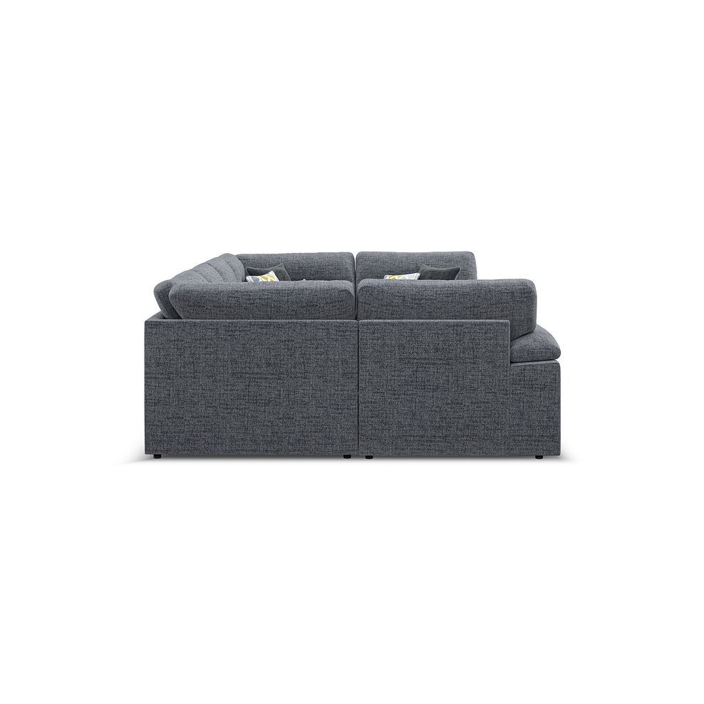 Morgan Small U-Shape Modular Corner Sofa in Santos Grey with Green and Grey Scatters - Group 10 4