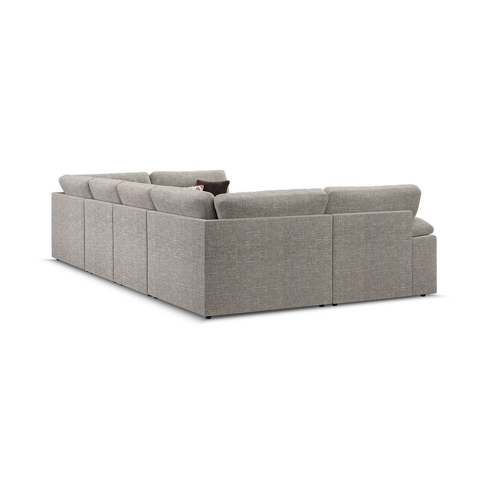 Morgan Small U-Shape Modular Corner Sofa in Santos Mink with Orange and Beige Scatters - Group 10 3
