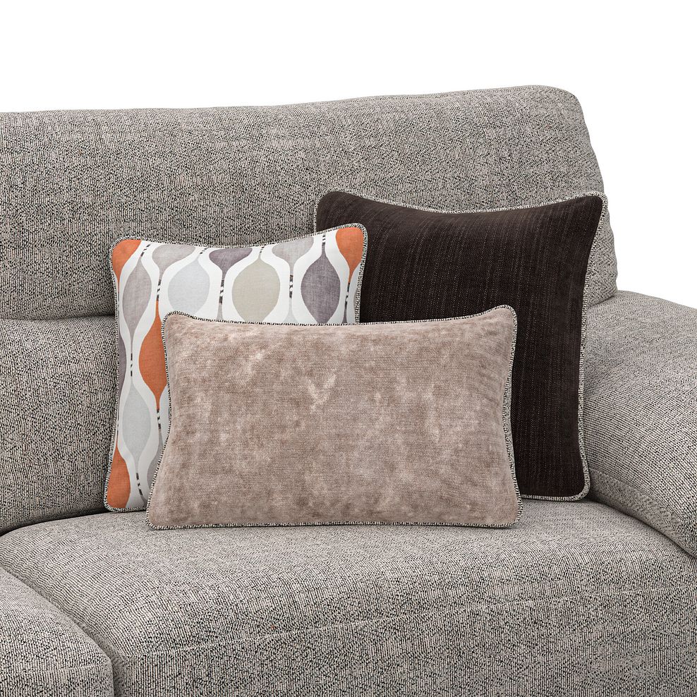 Morgan Small U-Shape Modular Corner Sofa in Santos Mink with Orange and Beige Scatters - Group 10 5