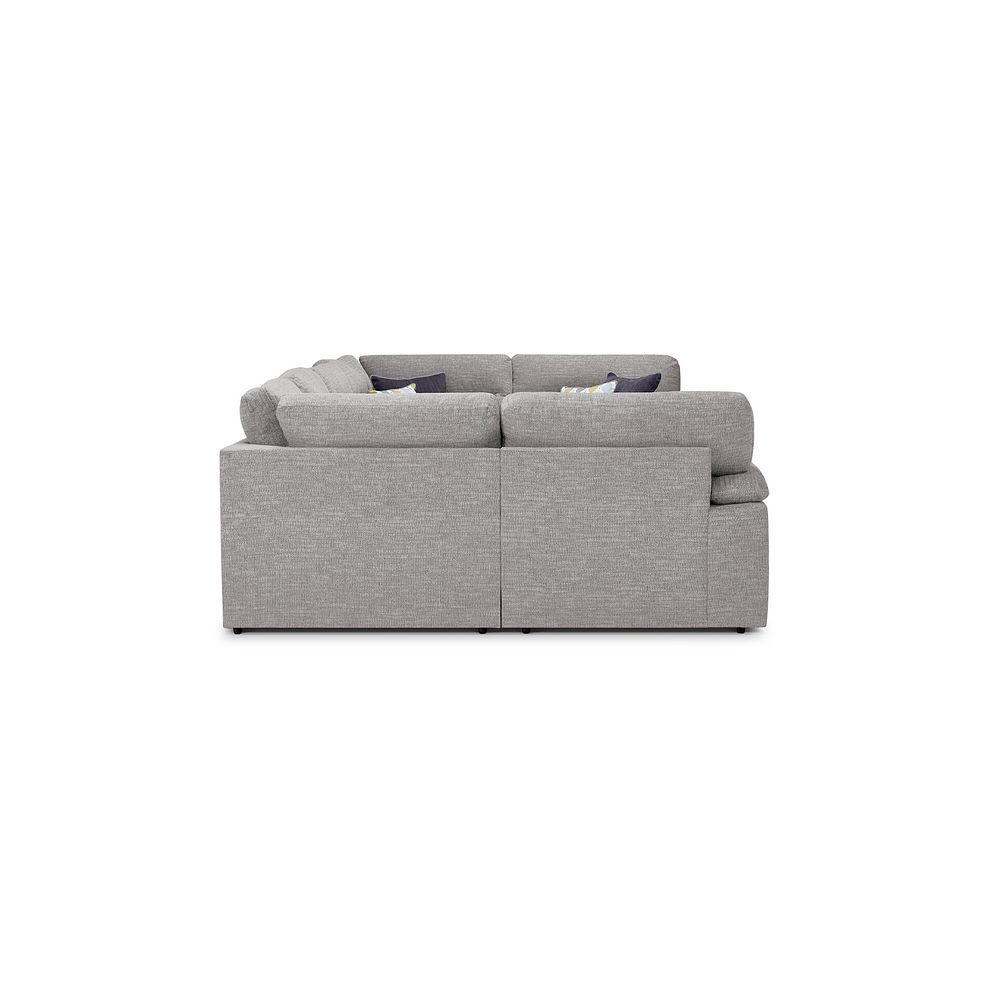 Morgan Small U-Shape Modular Corner Sofa in Santos Silver with Green and Grey Scatters - Group 10 4