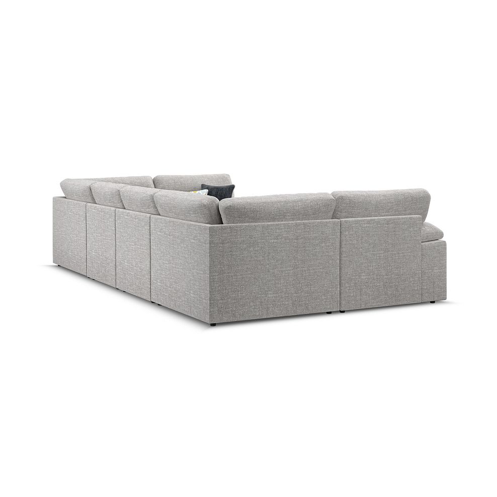 Morgan Small U-Shape Modular Corner Sofa in Santos Silver with Green and Grey Scatters - Group 10 5