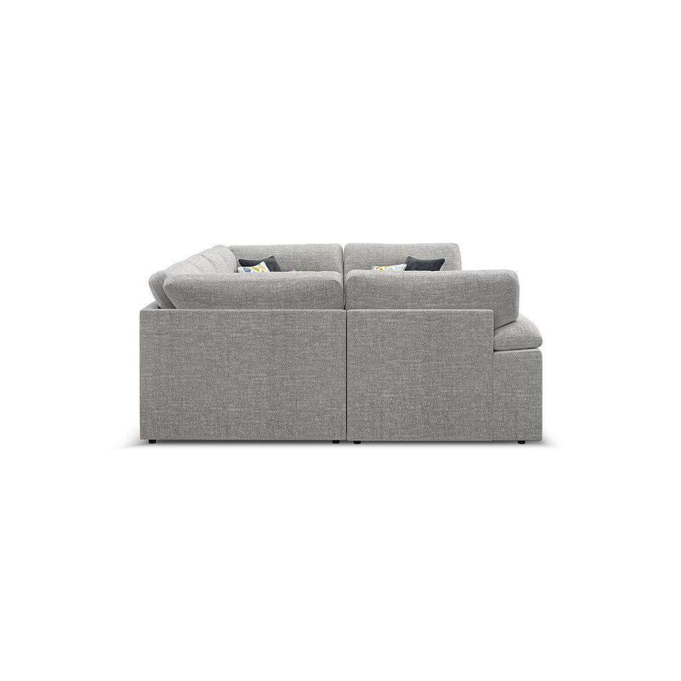 Morgan Small U-Shape Modular Corner Sofa in Santos Silver with Green and Grey Scatters - Group 10 6