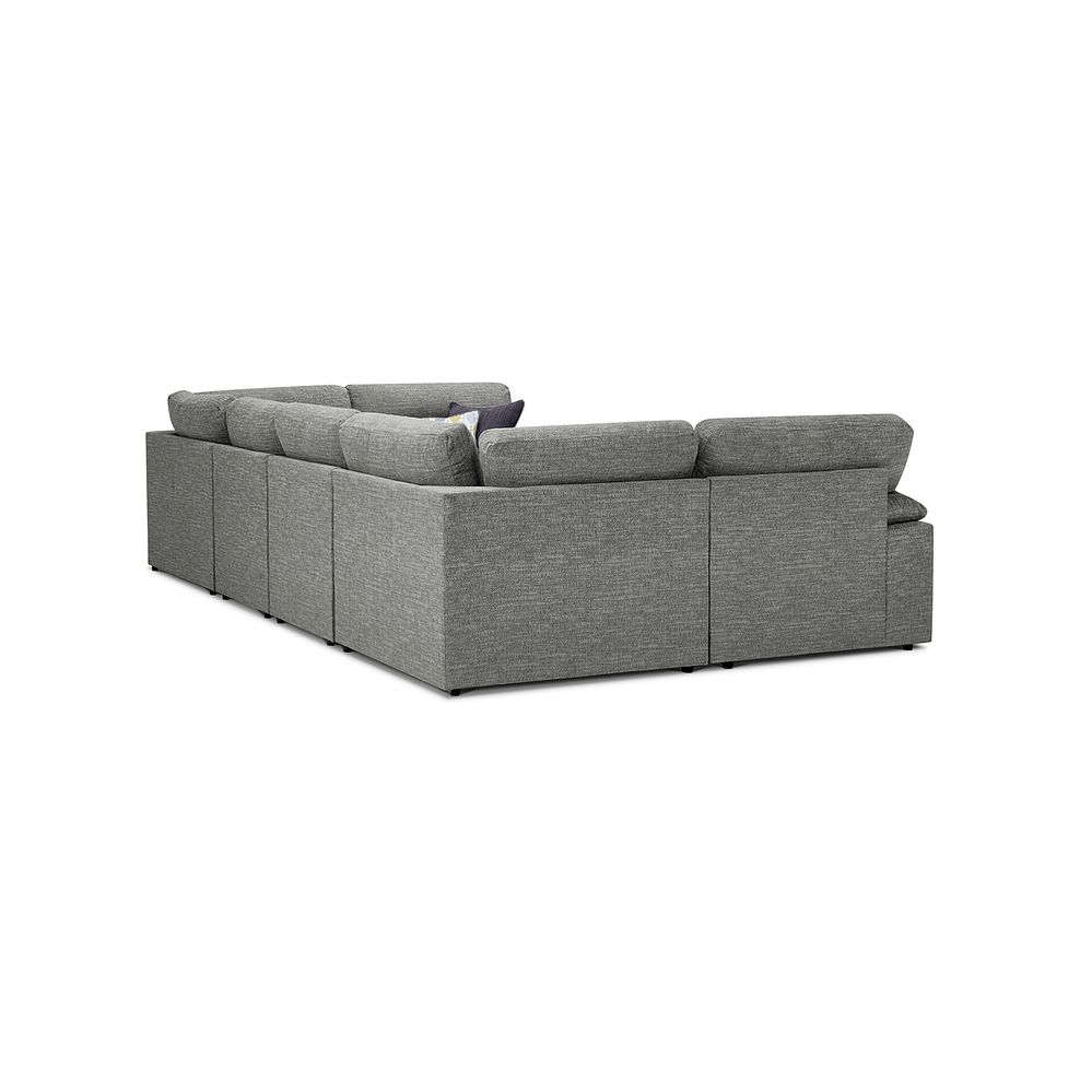 Morgan Small U-Shape Modular Corner Sofa in Santos Steel with Green and Grey Scatters - Group 10 3
