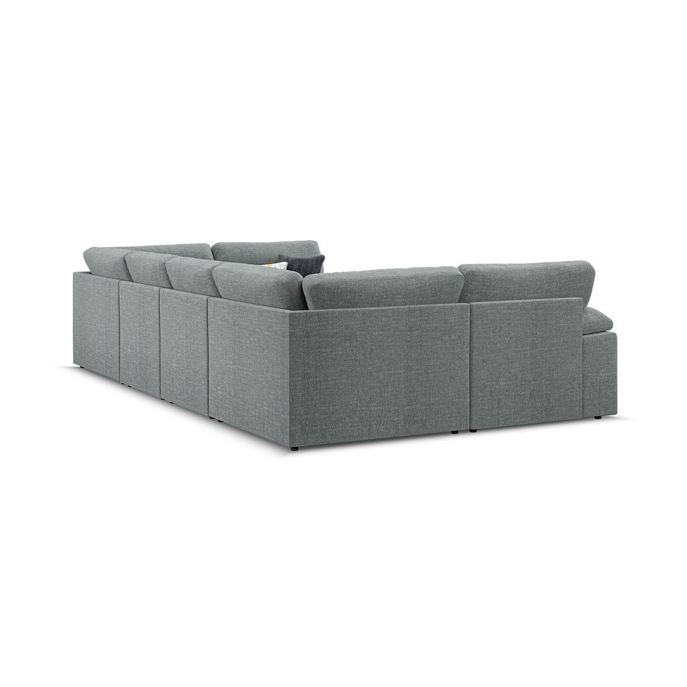 Morgan Small U-Shape Modular Corner Sofa in Santos Steel with Green and Grey Scatters - Group 10 3