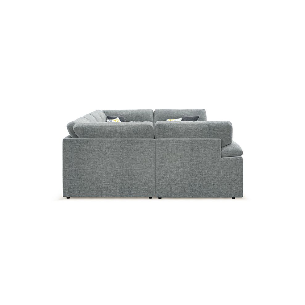 Morgan Small U-Shape Modular Corner Sofa in Santos Steel with Green and Grey Scatters - Group 10 4