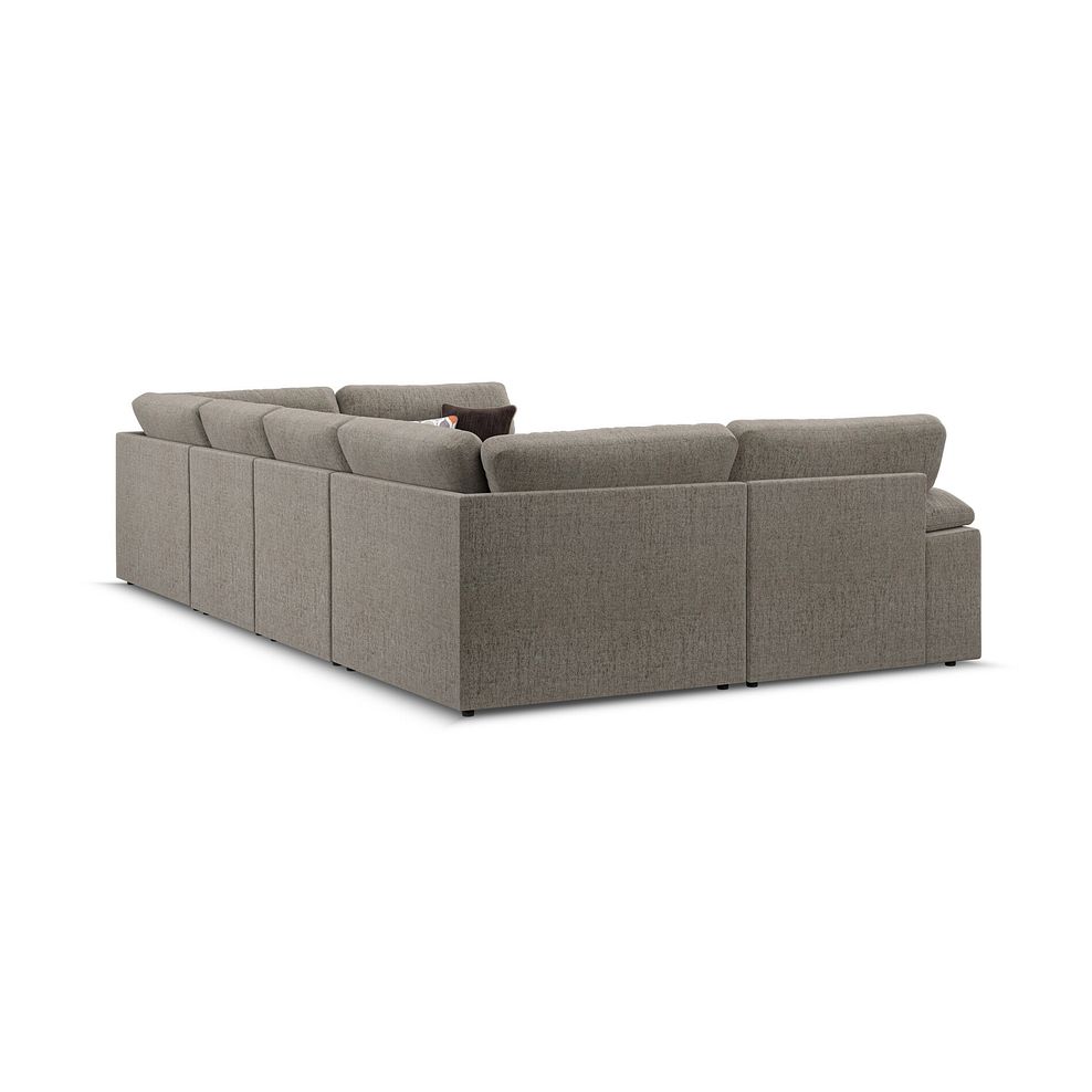 Morgan Small U-Shape Modular Corner Sofa in Santos Taupe with Orange and Beige Scatters - Group 10 3