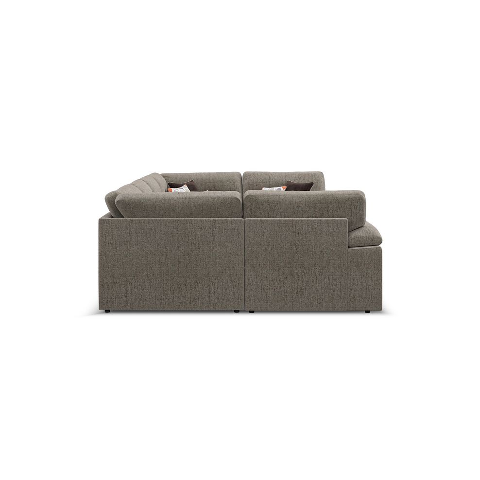 Morgan Small U-Shape Modular Corner Sofa in Santos Taupe with Orange and Beige Scatters - Group 10 4