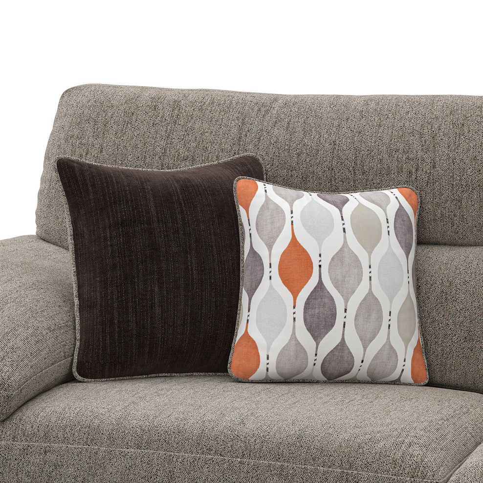 Morgan Small U-Shape Modular Corner Sofa in Santos Taupe with Orange and Beige Scatters - Group 10 5