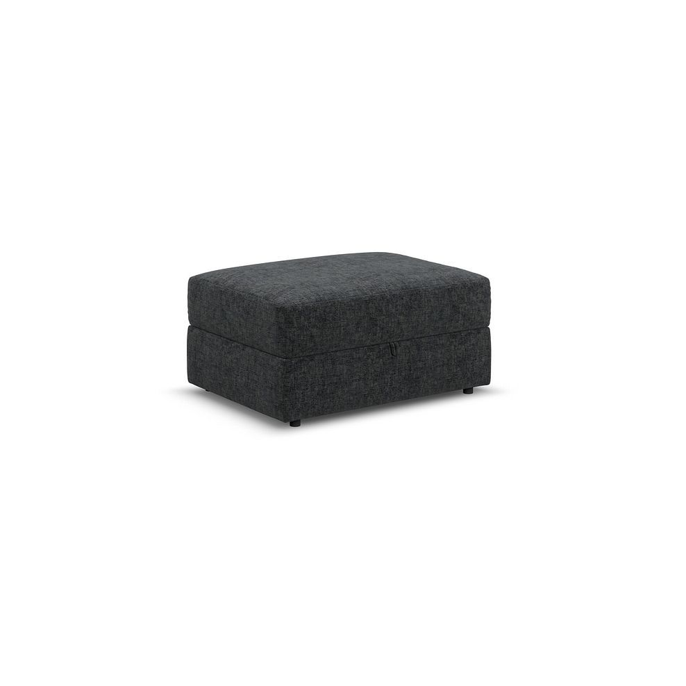 Morgan Storage Footstool in Cupid Charcoal fabric 1