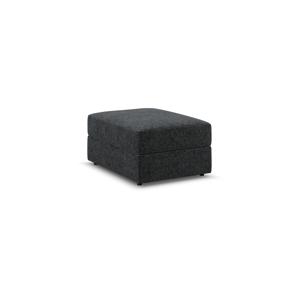 Morgan Storage Footstool in Cupid Charcoal fabric 4