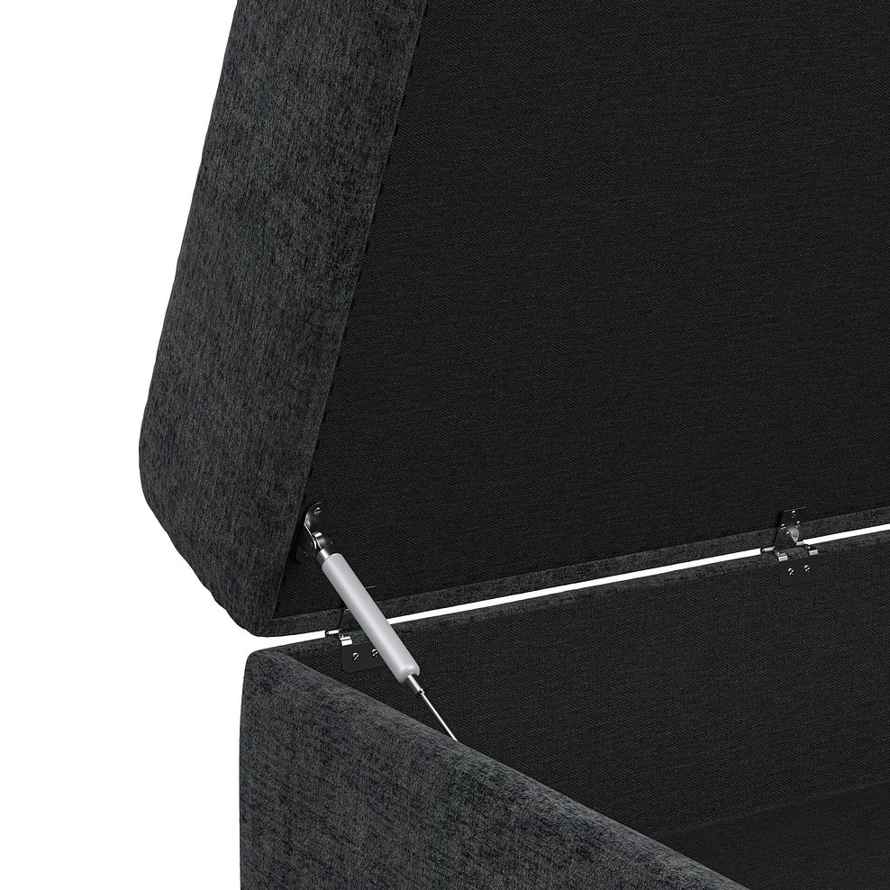 Morgan Storage Footstool in Cupid Charcoal fabric 6