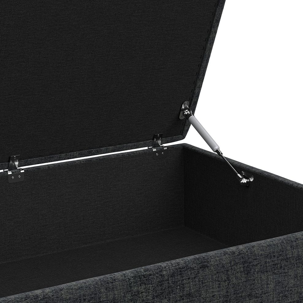 Morgan Storage Footstool in Cupid Charcoal fabric 7