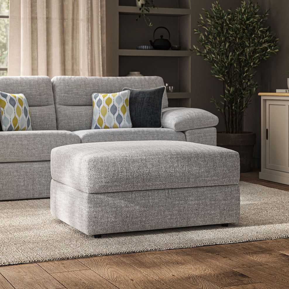 Morgan Storage Footstool in Santos Silver 2
