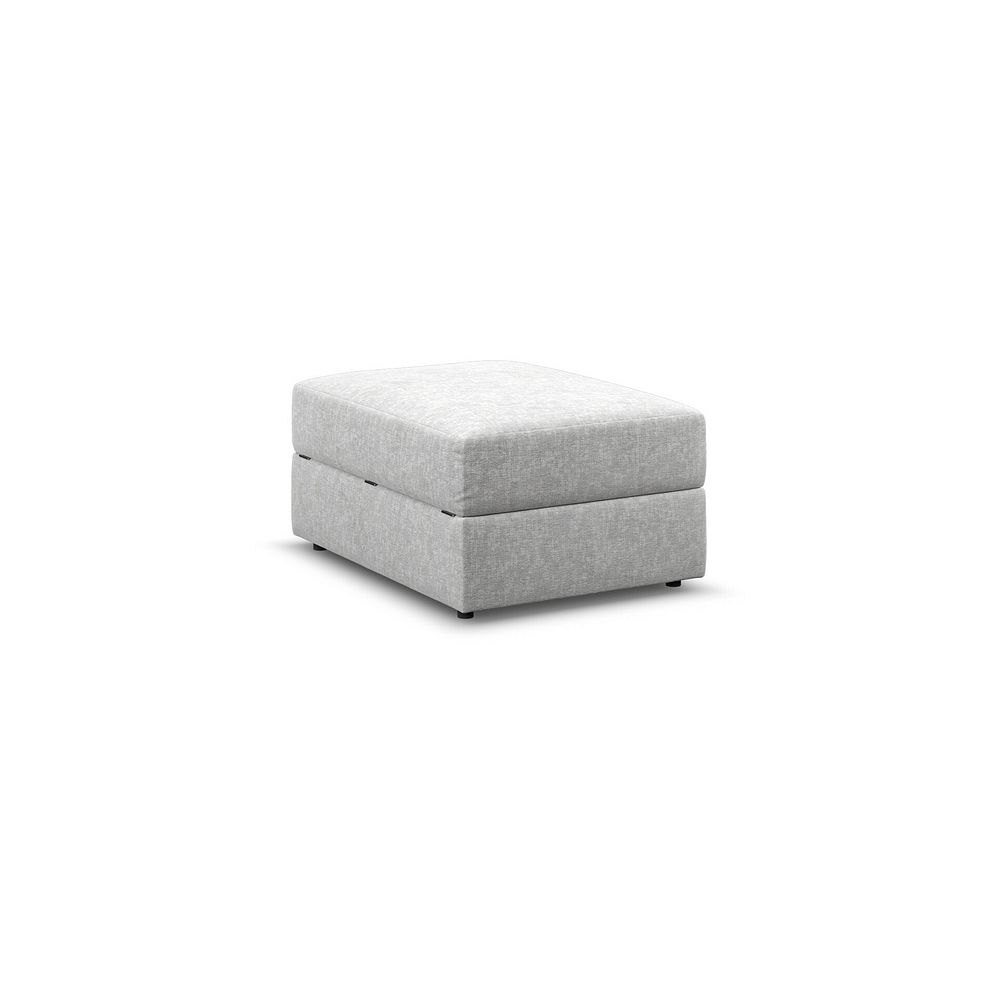 Morgan Storage Footstool in Cupid Silver fabric 4