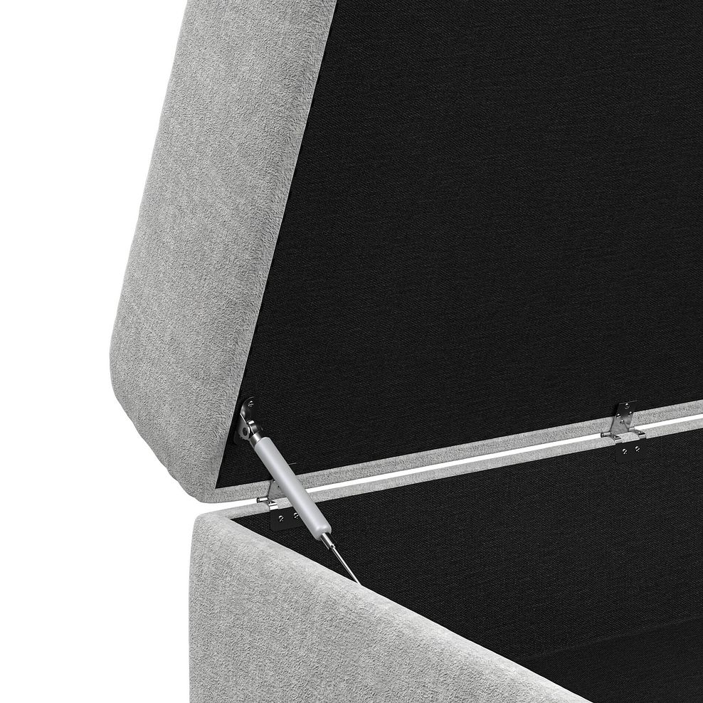 Morgan Storage Footstool in Cupid Silver fabric 6