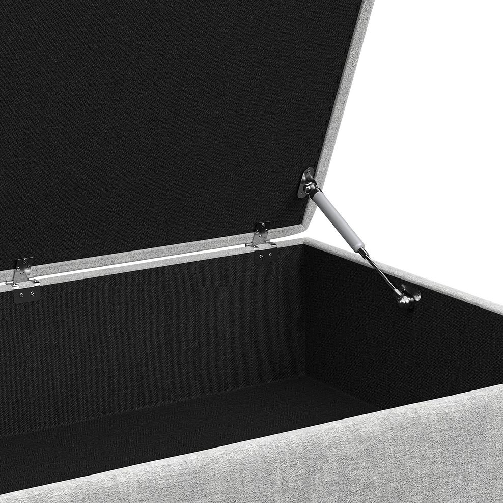 Morgan Storage Footstool in Cupid Silver fabric 7