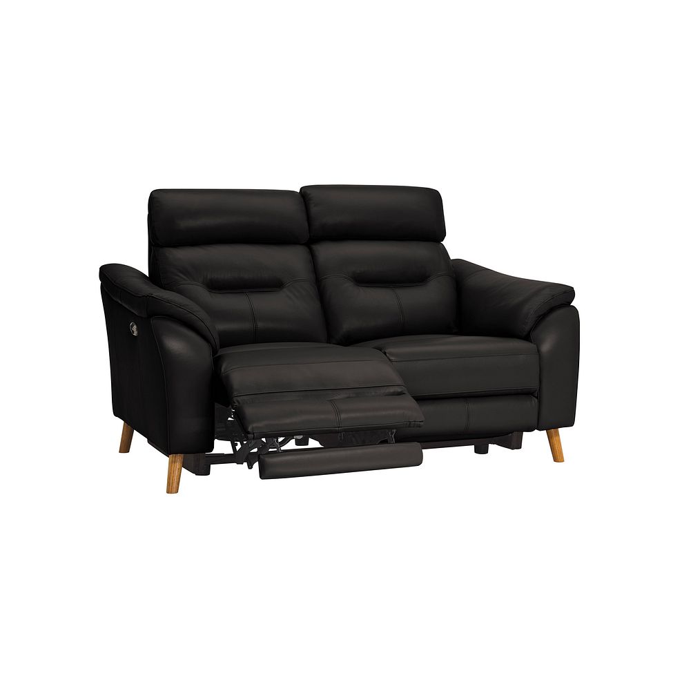 Muse Black Leather 2 Seater Electric Recliner Sofa Thumbnail 3