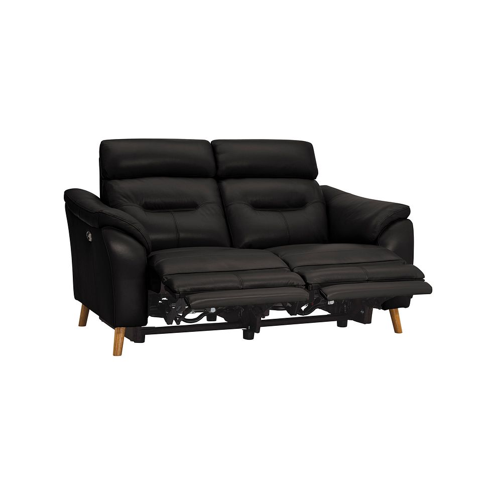 Muse Black Leather 2 Seater Electric Recliner Sofa 5