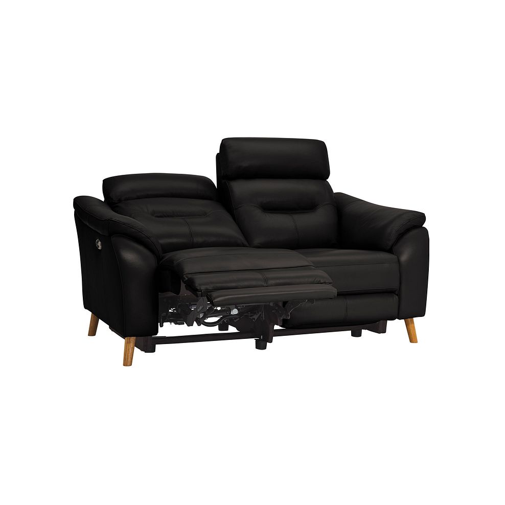 Muse Black Leather 2 Seater Electric Recliner Sofa 4