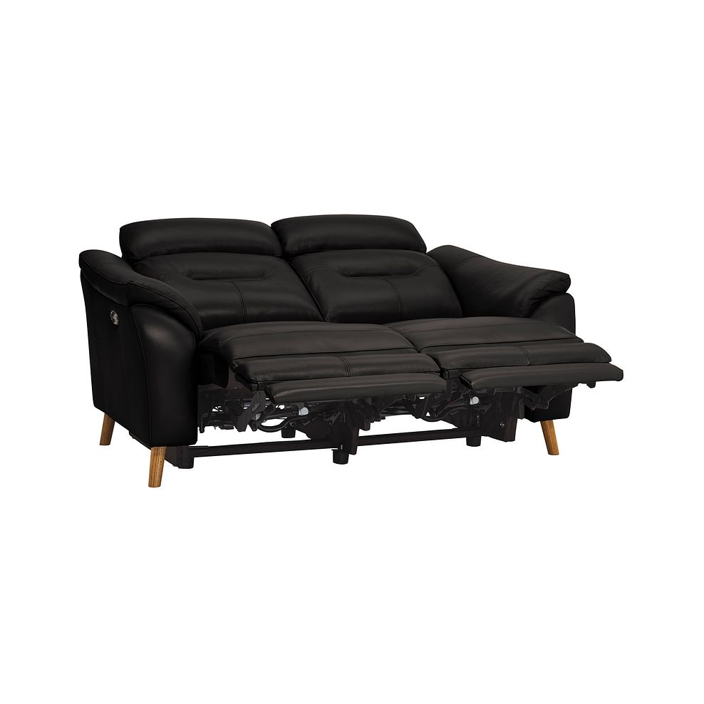 Muse Black Leather 2 Seater Electric Recliner Sofa 6