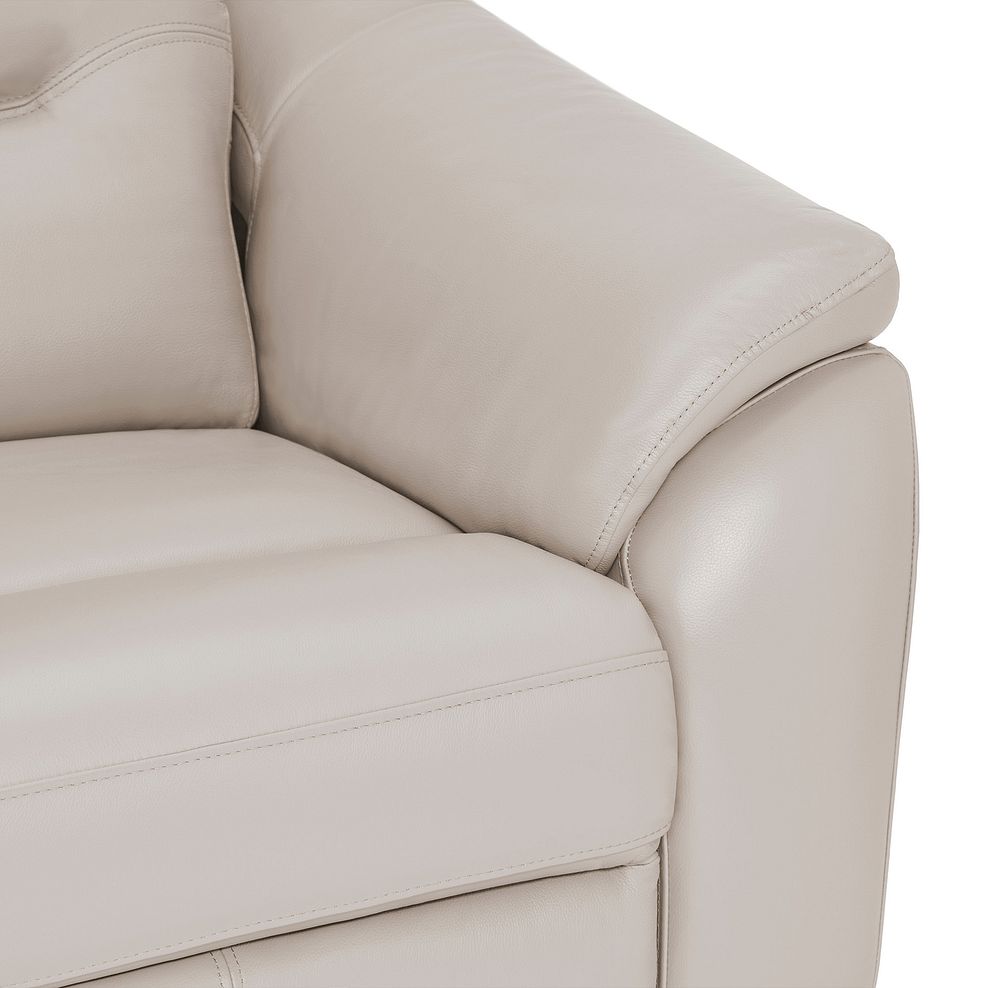 Muse Off White Leather 3 Seater Electric Recliner Sofa 11