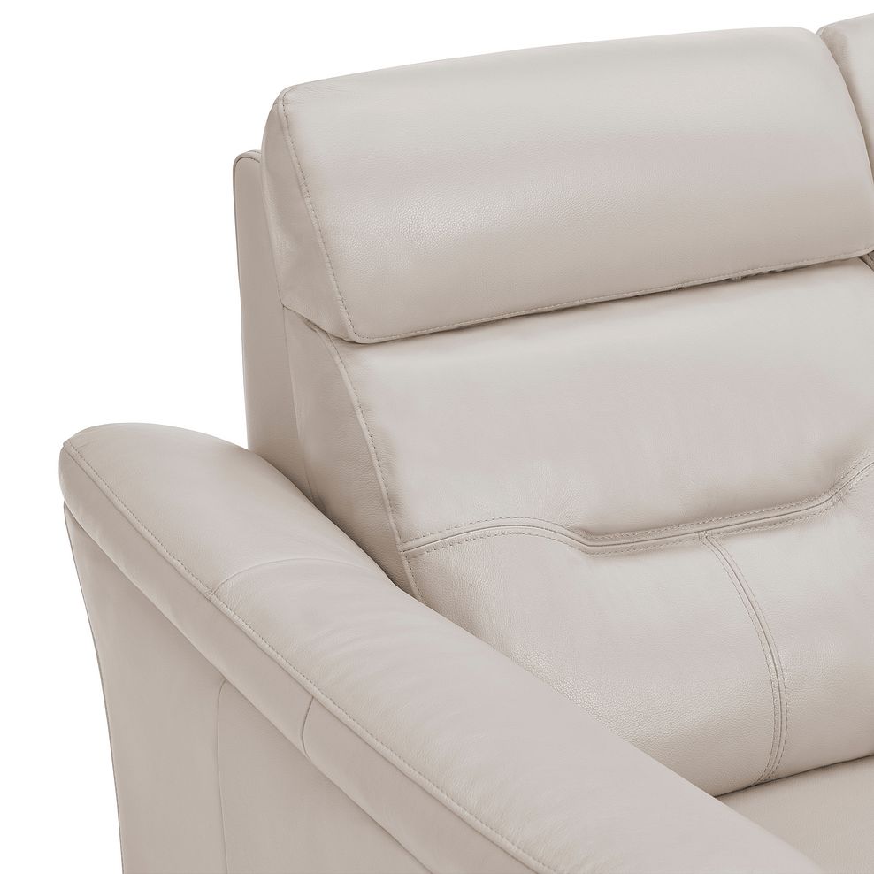 Muse Off White Leather 3 Seater Electric Recliner Sofa 12