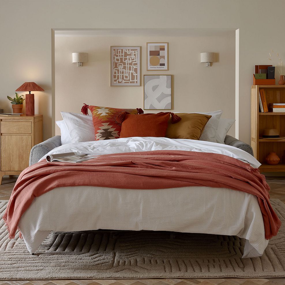 Nap 3 Seater Sofa Bed in Coastal Mist Fabric 2