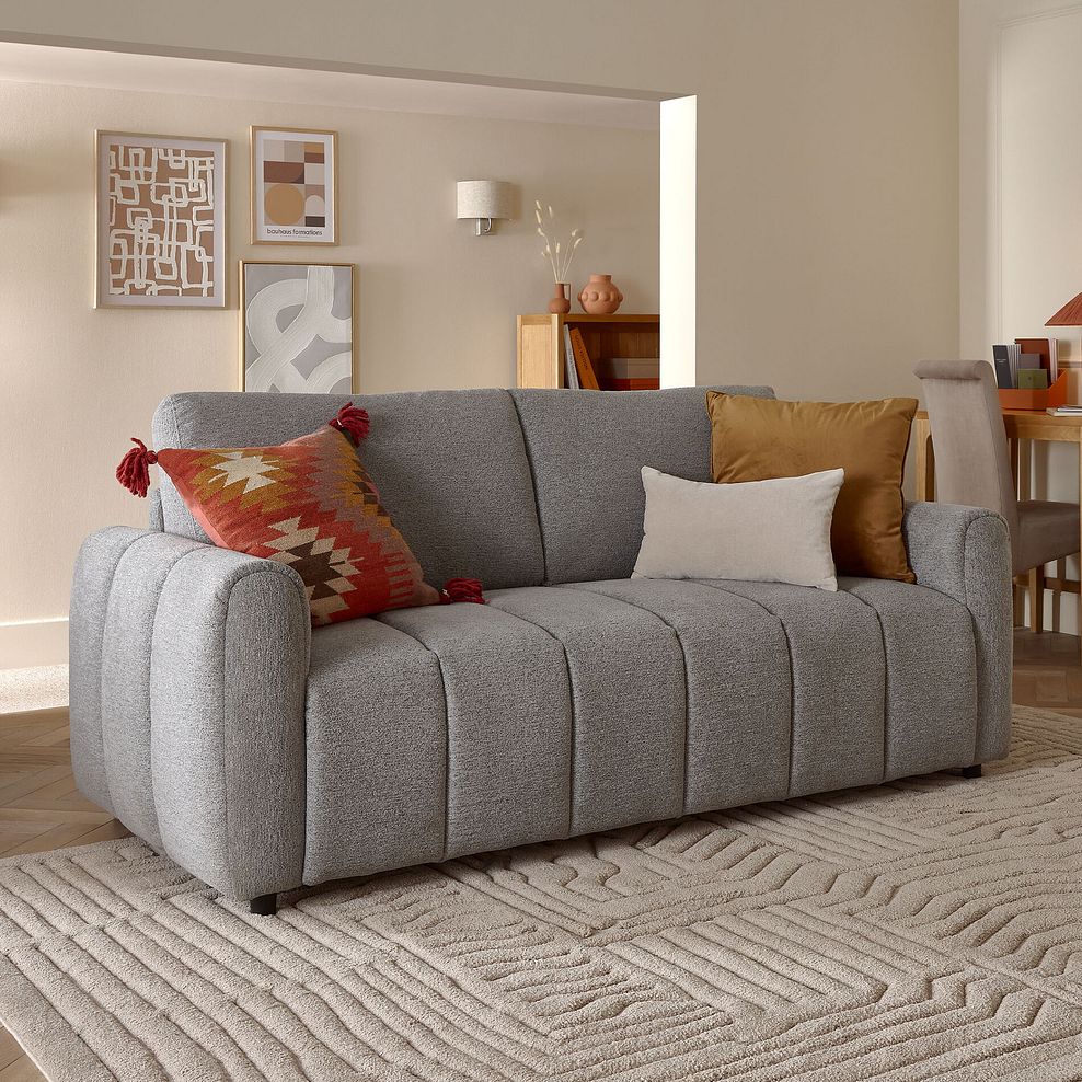 Nap 3 Seater Sofa Bed in Coastal Mist Fabric 3