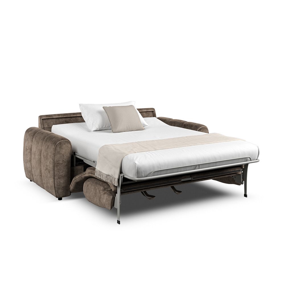 Nap 3 Seater Sofa Bed in Dapple Chocolate Fabric 2