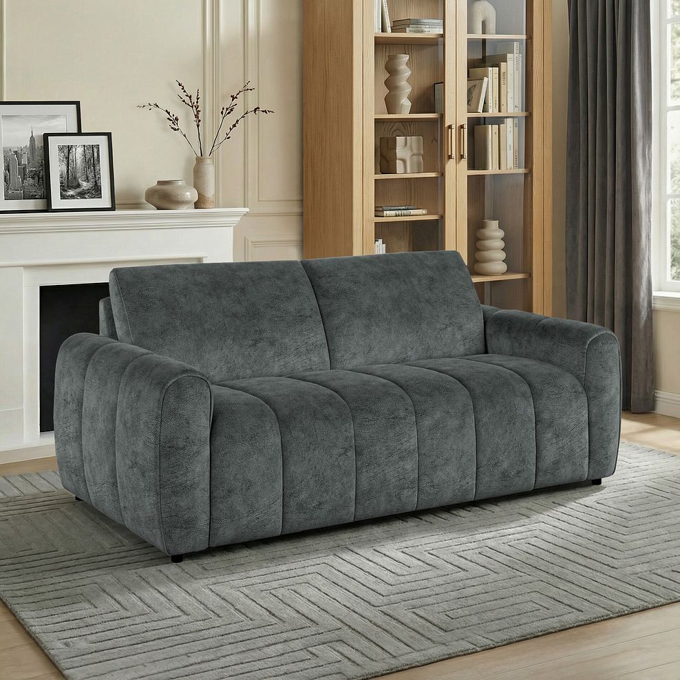 Nap 3 Seater Sofa in Dapple Grey Fabric 1