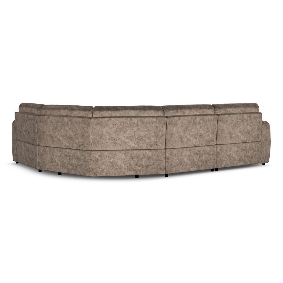 Nap 4 Seat Left Hand Modular Corner Sofa in Dapple Chocolate Fabric  - Group 2 3