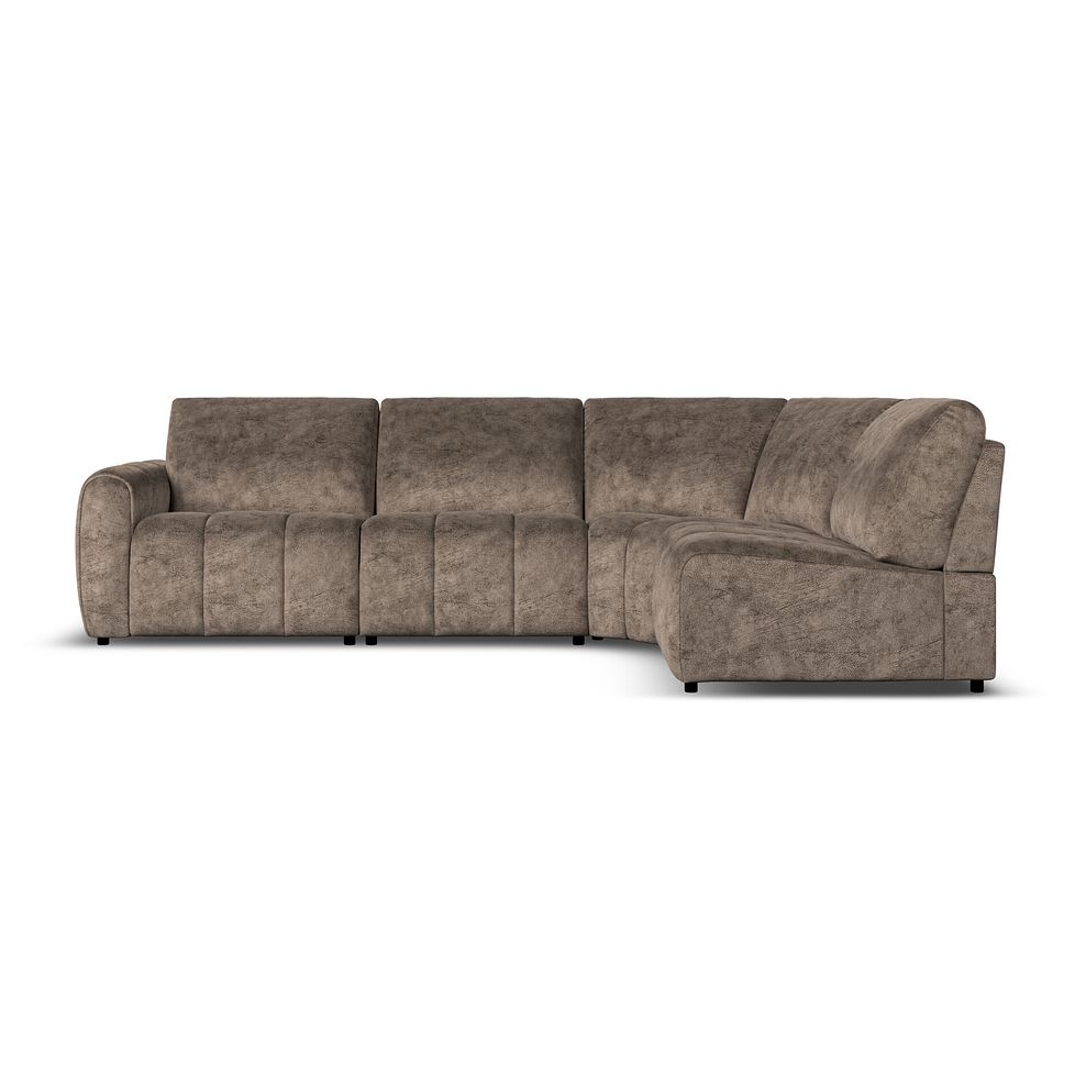 Nap 4 Seat Left Hand Modular Corner Sofa in  Dapple Chocolate Fabric - Group 4 2