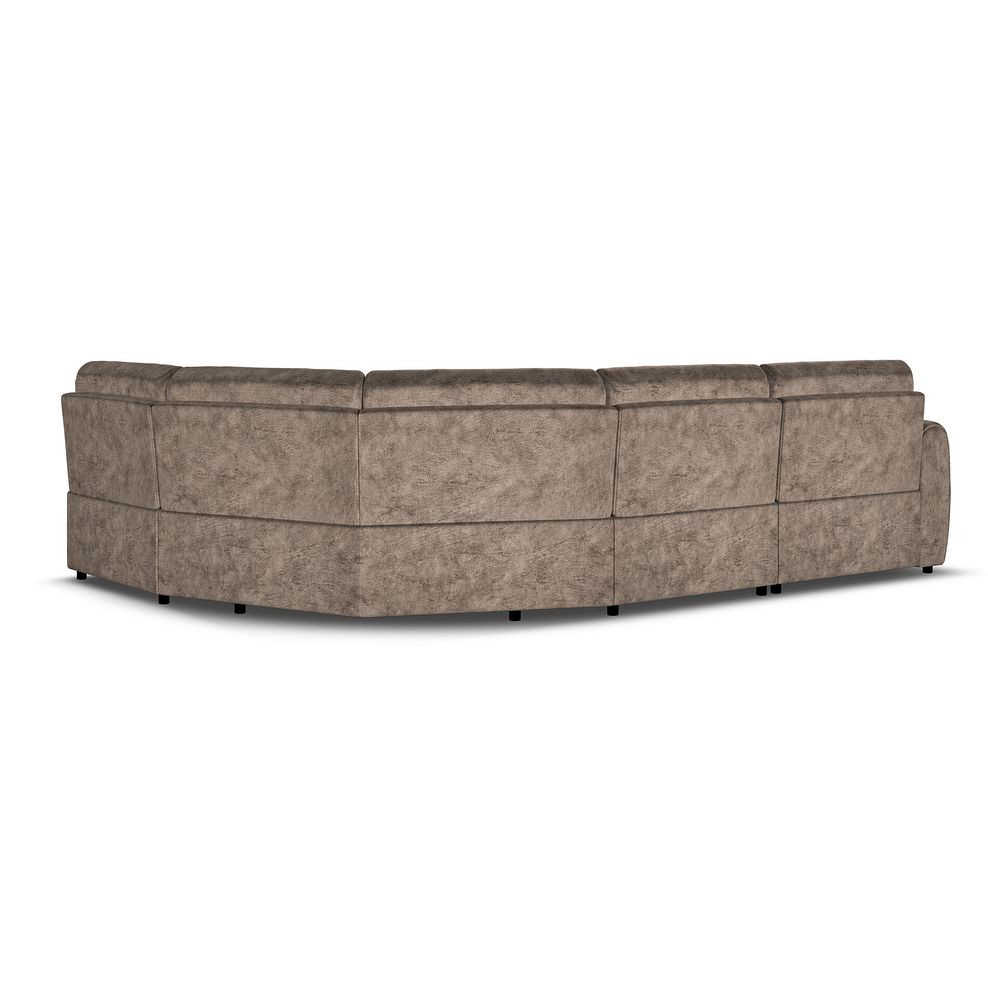 Nap 4 Seat Left Hand Modular Corner Sofa in  Dapple Chocolate Fabric - Group 4 3