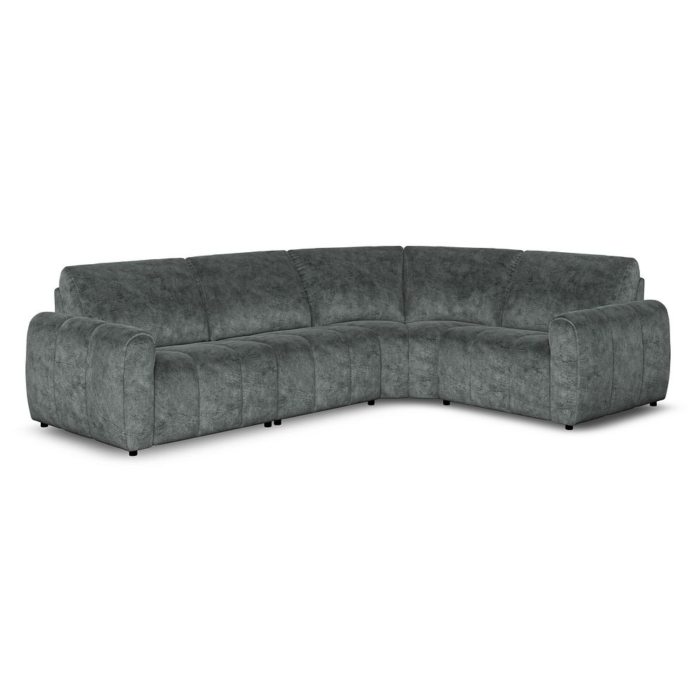 Nap 4 Seat Left Hand Modular Corner Sofa in Dapple Grey Fabric - Group 2 1