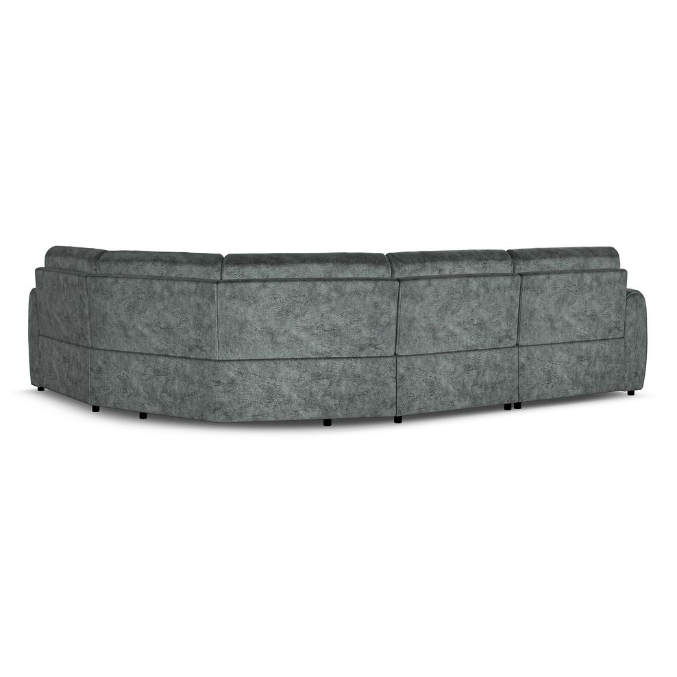 Nap 4 Seat Left Hand Modular Corner Sofa in Dapple Grey Fabric - Group 2 3