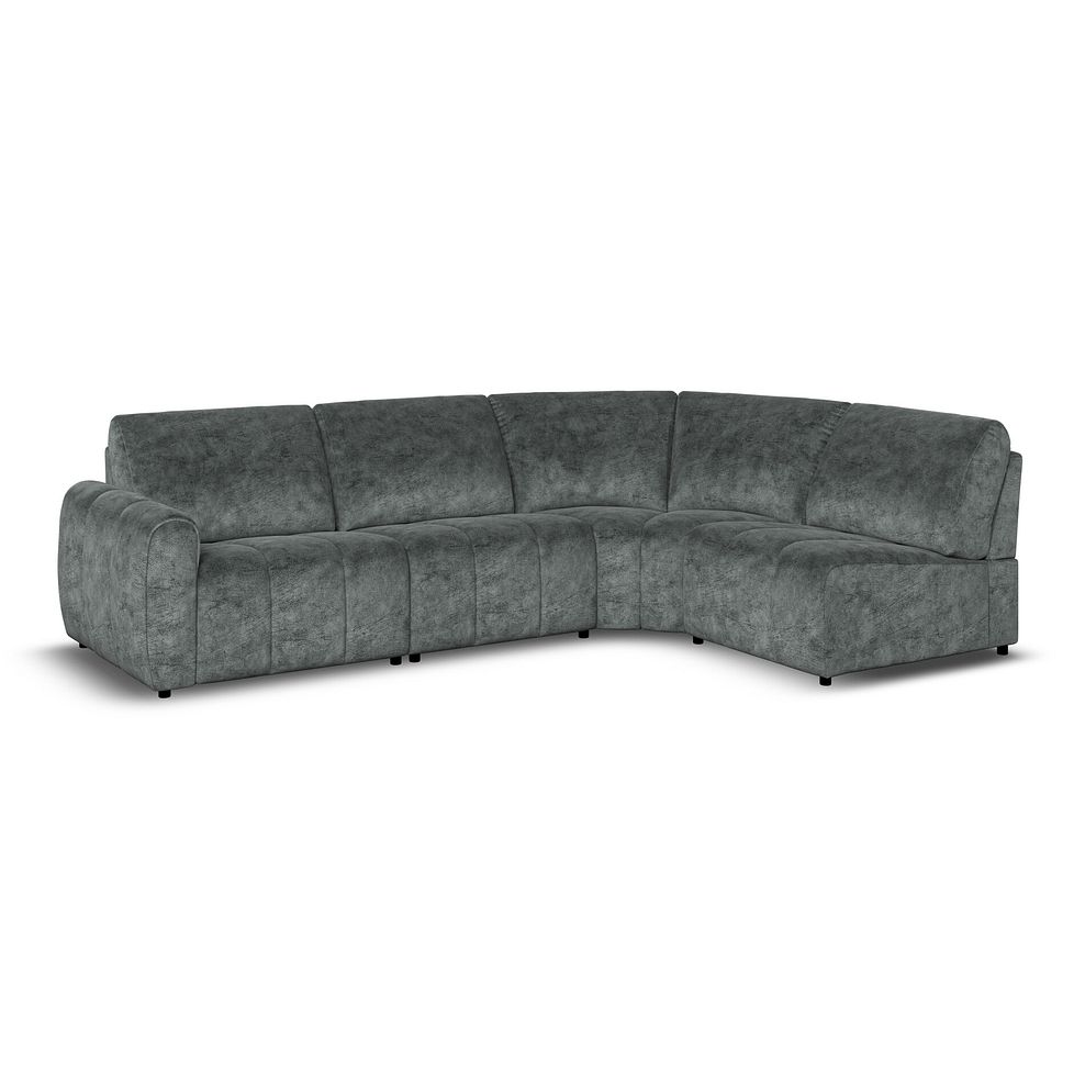 Nap 4 Seat Left Hand Modular Corner Sofa in Dapple Grey Fabric - Group 4 1