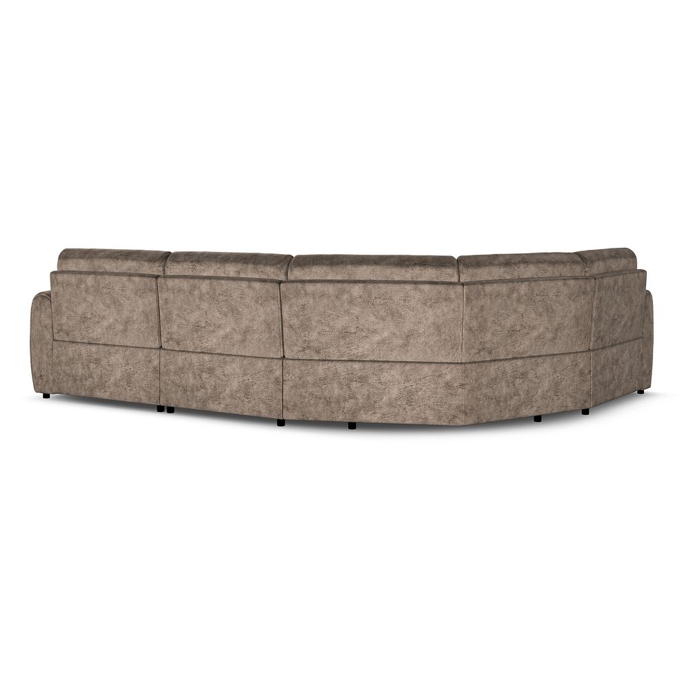 Nap 4 Seat Right Hand Modular Corner Sofa in Dapple Chocolate Fabric  - Group 2 3