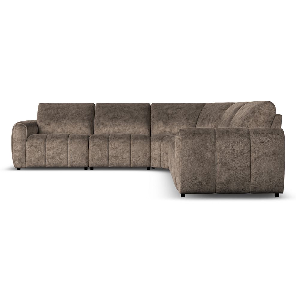 Nap 5 Seat Modular Corner Sofa in Dapple Chocolate Fabric - Group 3 2