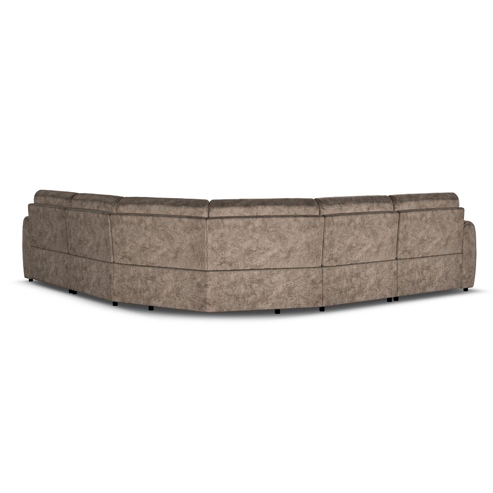 Nap 5 Seat Modular Corner Sofa in Dapple Chocolate Fabric - Group 3 3