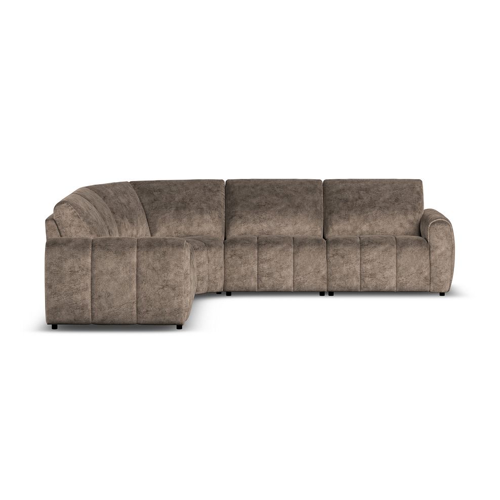 Nap 5 Seat Modular Corner Sofa in Dapple Chocolate Fabric - Group 3 4