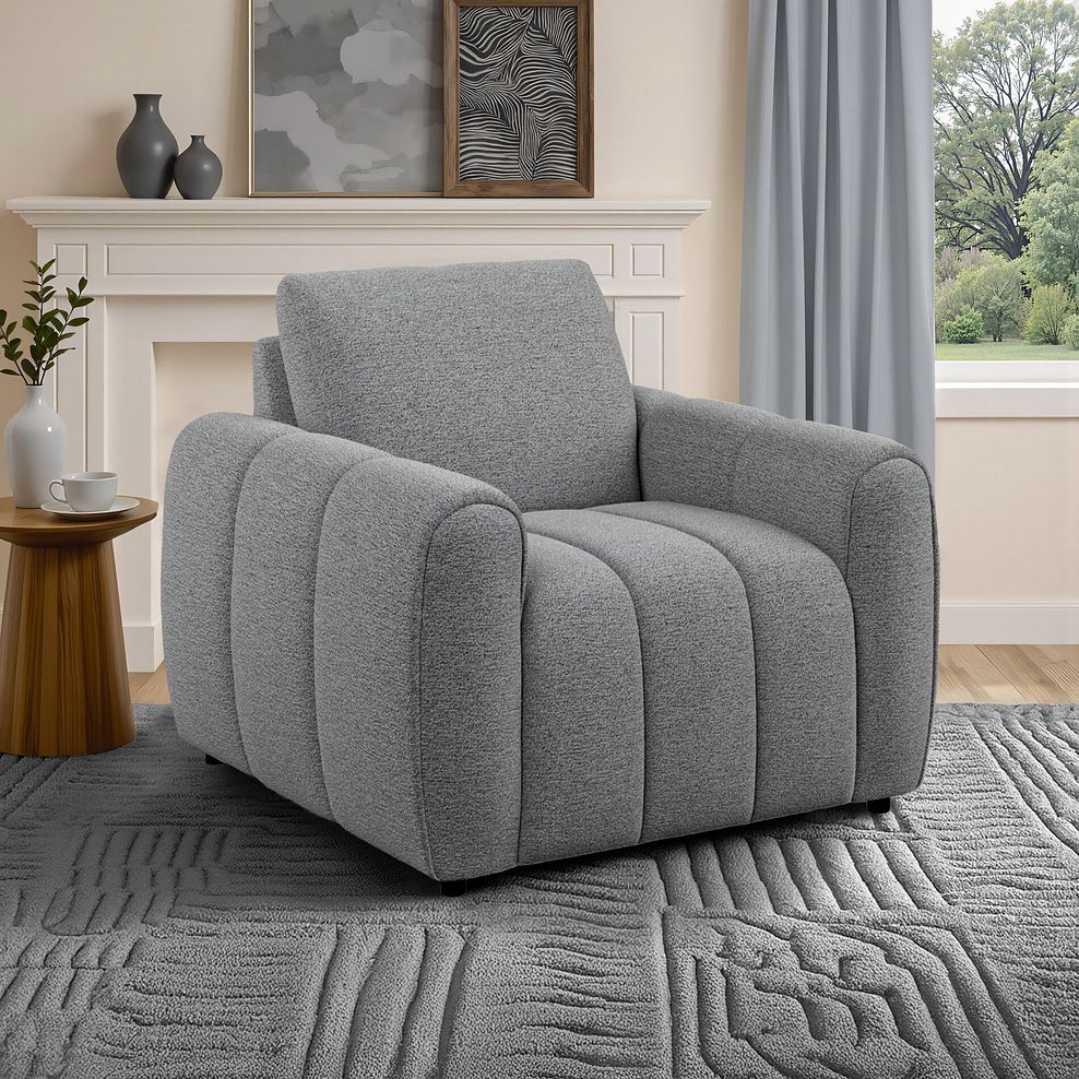Nap Armchair in Coastal Mist Fabric 1