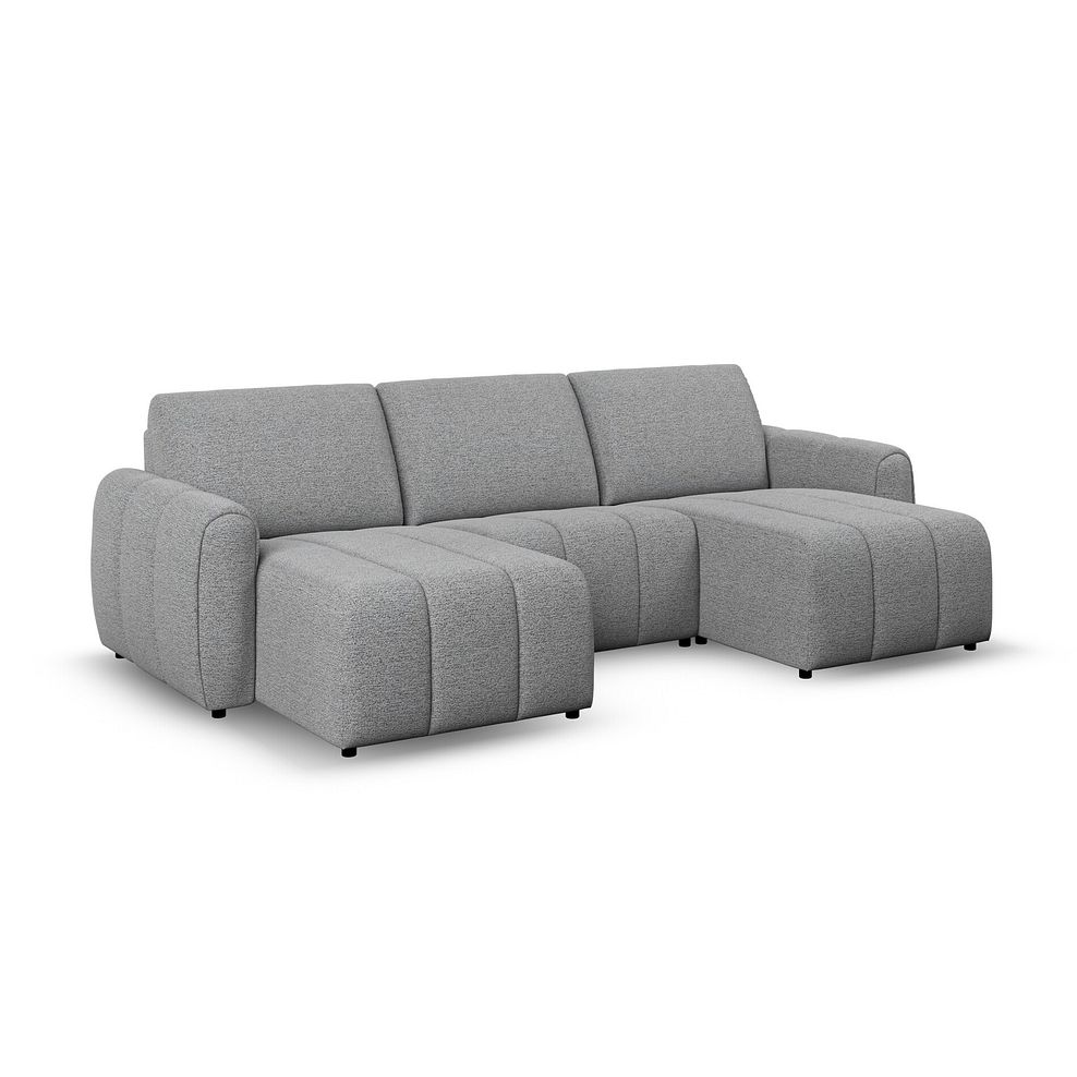 Nap Modular 3 Seater U-Shape Chaise Sofa in  Coastal Mist Fabric- Group 16 1