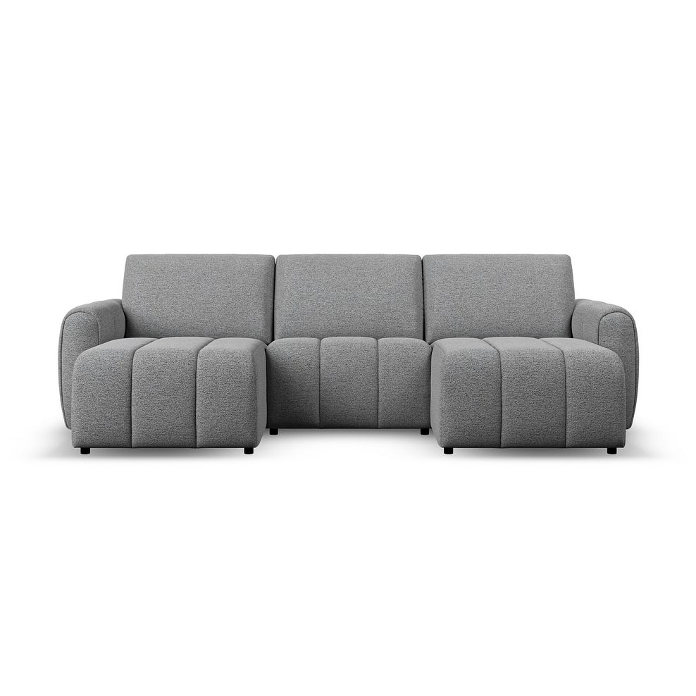 Nap Modular 3 Seater U-Shape Chaise Sofa in  Coastal Mist Fabric- Group 16 2